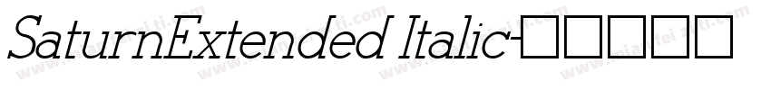 SaturnExtended Italic字体转换